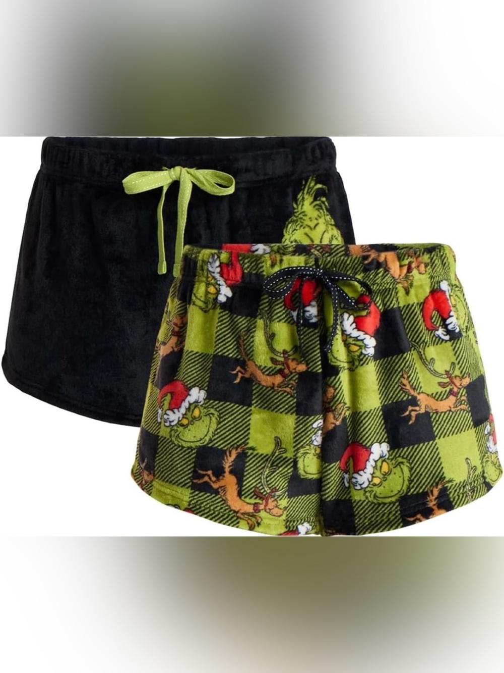 The Grinch Dr. Seuss NWT Plush Soft Cozy Fleece Minky 2pc Pajama Short Set Sz 3X